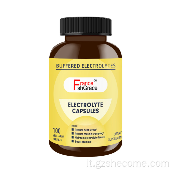 Capsule di elettroliti con vitamina D Supporta gli sport di resistenza